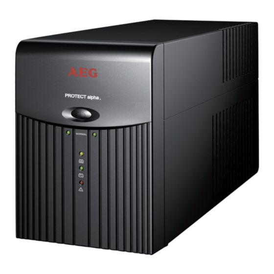 AEG Protect alpha. 1200 User Manual