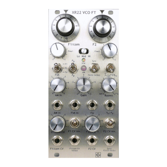 CG XR22 VCO FT Manual