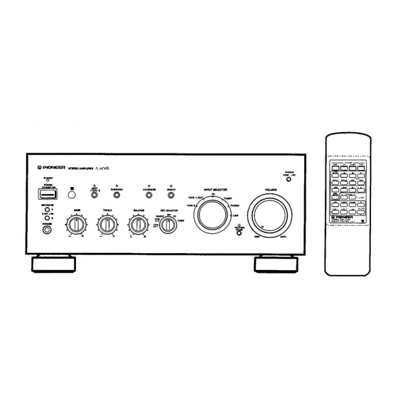 Pioneer A-60AK Operating Instructions Manual