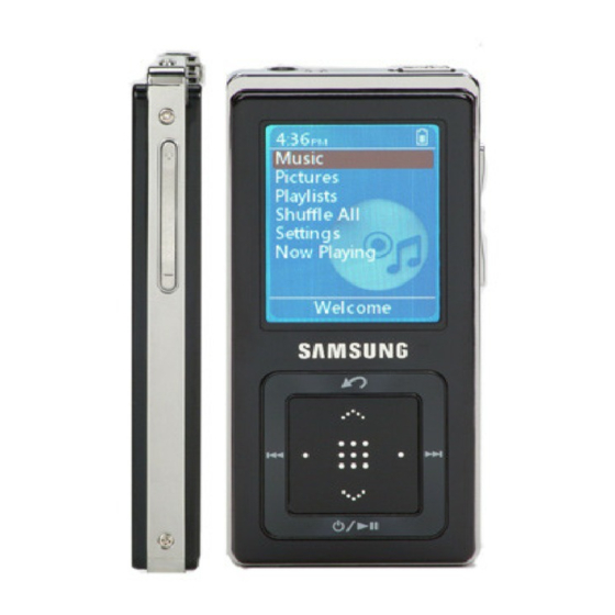 Samsung YP-Z5AS - 4 GB Manuals