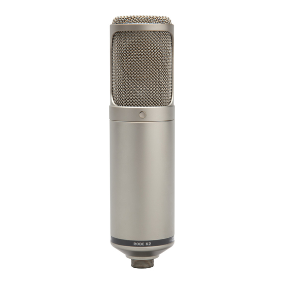 RODE Microphones K2 Condenser Microphone Manuals
