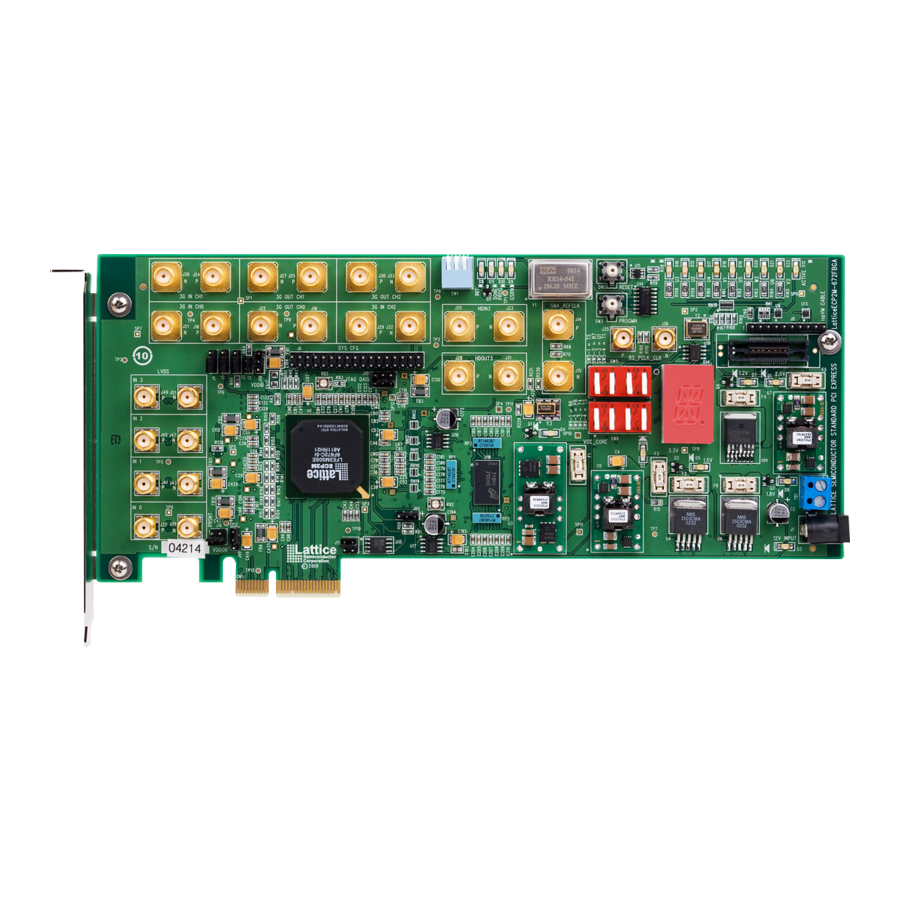 Lattice Semiconductor LatticeECP2M SERDES Manuals