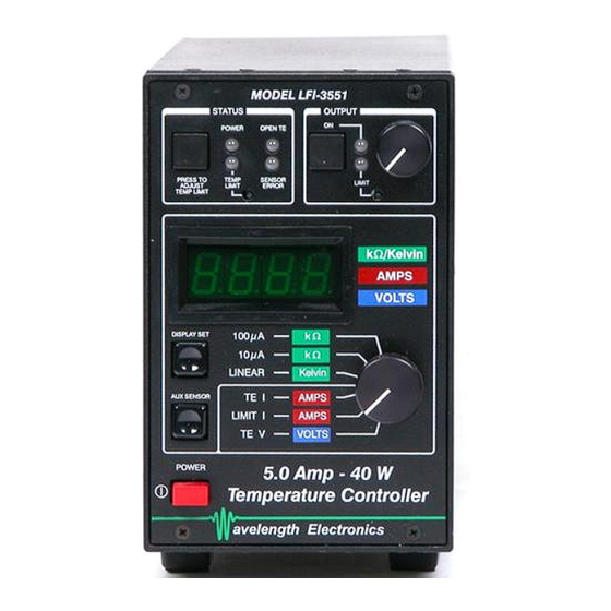 Wavelength Electronics LFI-3500 Series User Manual