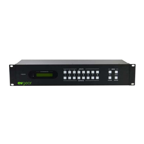 AVGear AVG-MS88-HDBT Manuals