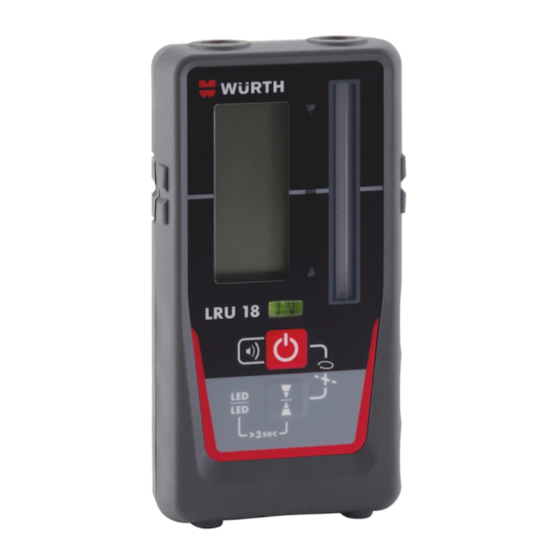 Würth LRU 18 Translation Of The Original Operating Instructions