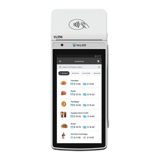 Valor VL550 Quick Reference Manual