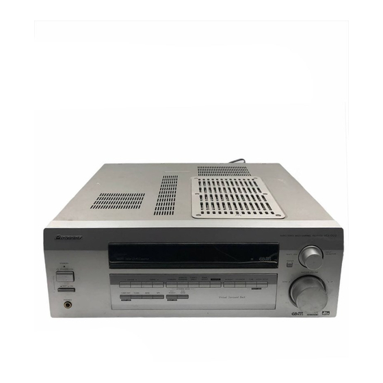 Pioneer VSX-D512-K Operating Instructions Manual