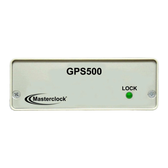 Masterclock GPS 500 User Manual