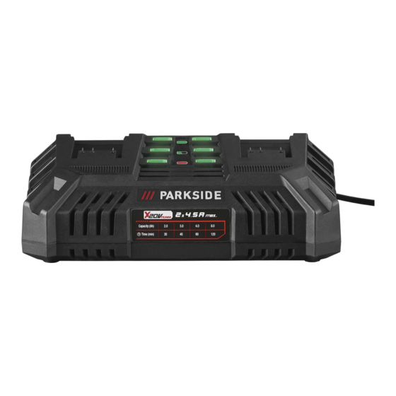 Parkside PDSLG 20 B1 Dual Battery Charger Manuals