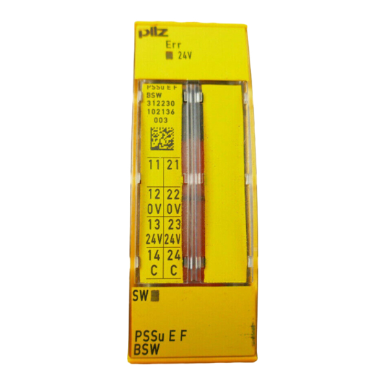 Pilz PSSu E F BSW Operating Manual