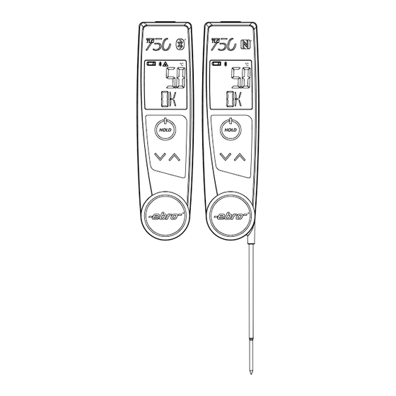 Xylem Ebro TLC 750 BT Operation Manual