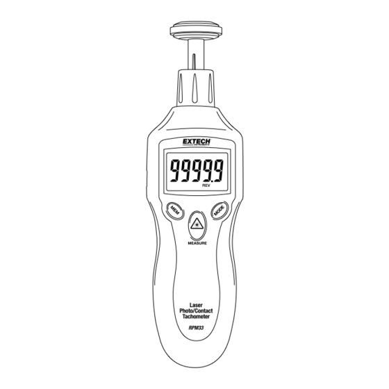 Extech Instruments Rpm Nist User Manual Pdf Download Manualslib