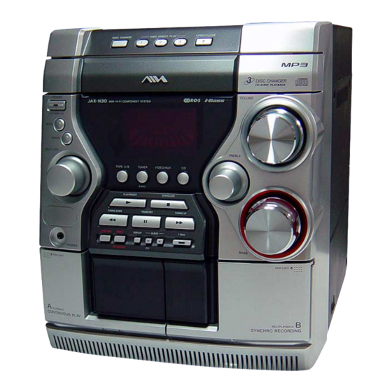 User Manuals: Sony Aiwa CX-JN20 Stereo System