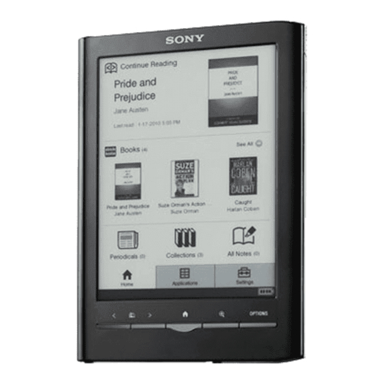 Sony PRS-650BC Quick Start Manual