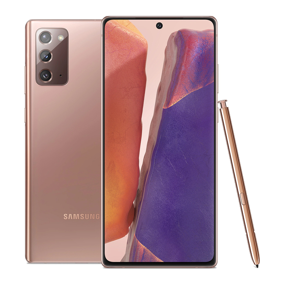 Samsung Galaxy Note20 5G Quick Reference Manual