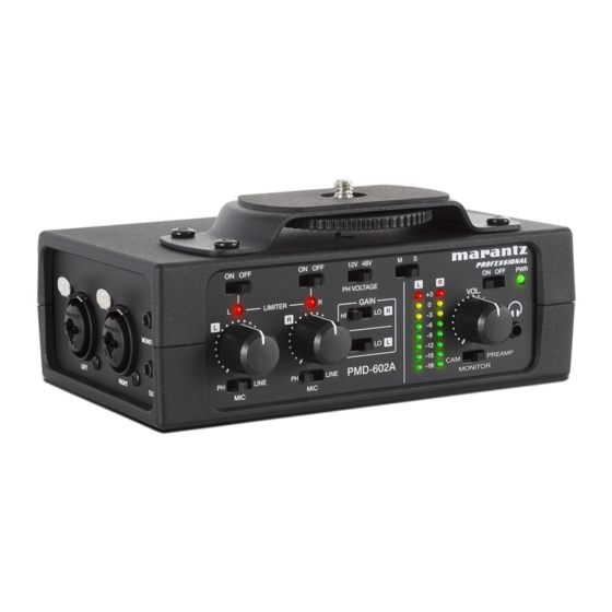 Marantz PMD-602A User Manual