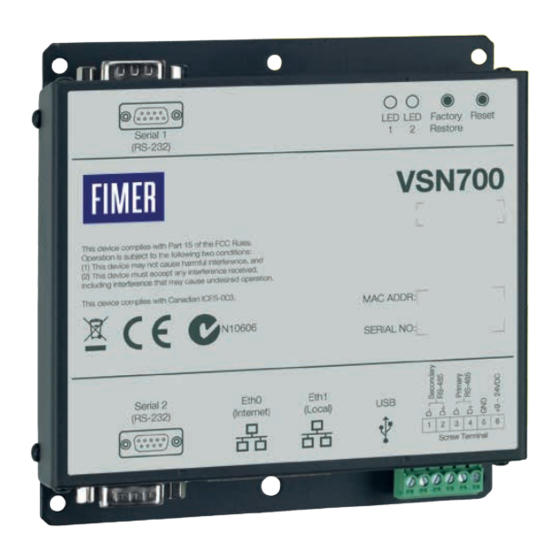 Fimer VSN700 Manuals