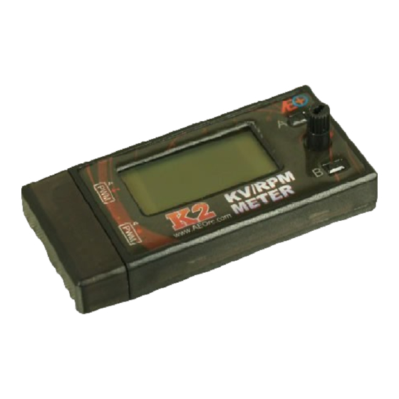 Aero KV/RPM Instruction Manual