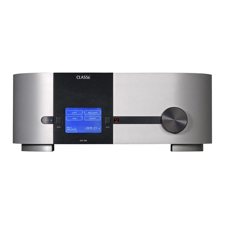 Classe Audio SSP-800 Specifications