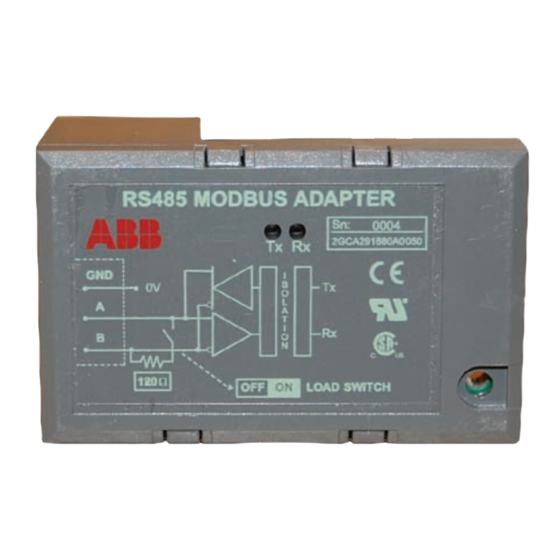 ABB RS485 Modbus adapter Manuals