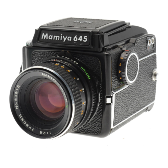 MAMIYA M645 INSTRUCTIONS MANUAL Pdf Download | ManualsLib