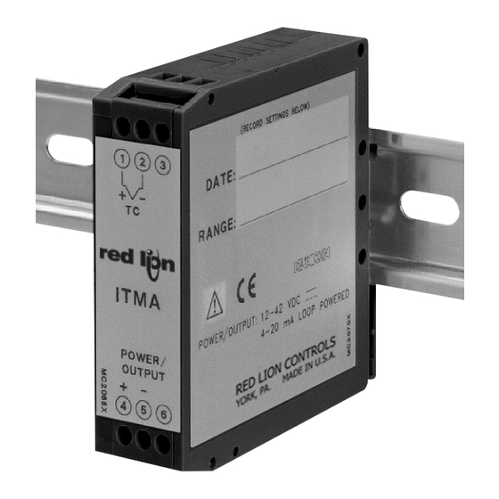 red lion ITMA Product Manual