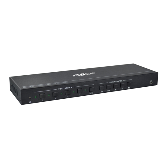 BZB Gear BG-PHD4X1 HDMI Switcher Manuals