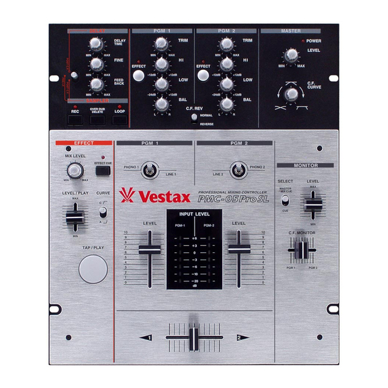 Vestax PMC-05 Pro SL Owner's Manual