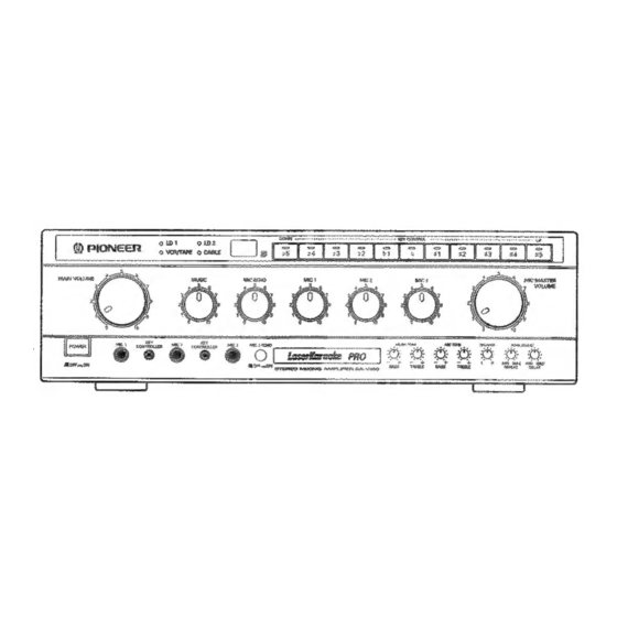 Pioneer SA-V350 Operating Instructions Manual