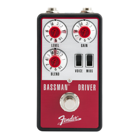 Fender BASSMAN DRIVER Manuals