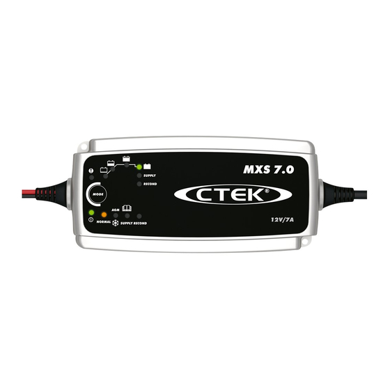 CTEK MXS 7.0 Manual