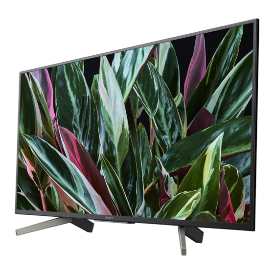 Sony BRAVIA KDL-49W800G Full HD TV Manuals