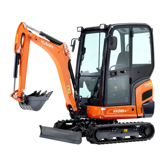 Kubota KX 018-4 Compact Excavator Manuals