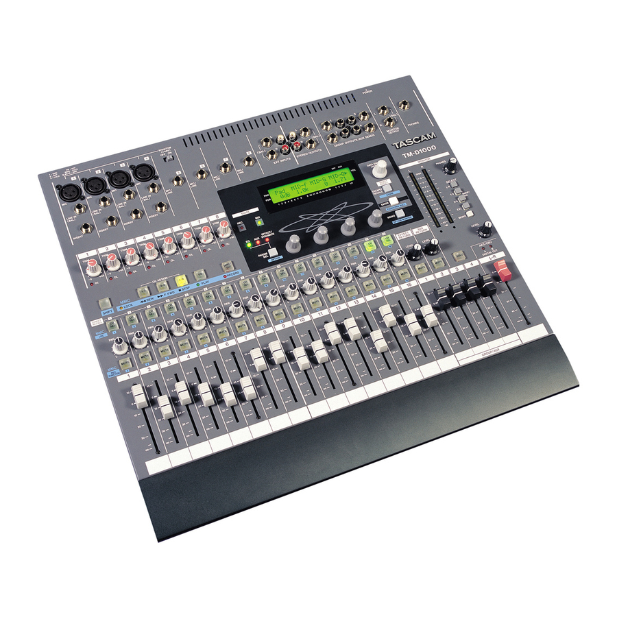 Tascam TM-D1000 Operation Manual