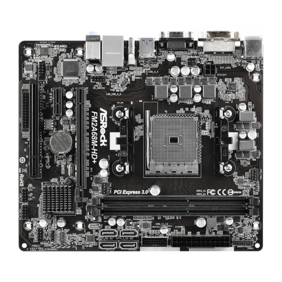ASROCK FM2A68M-HD+ Manual