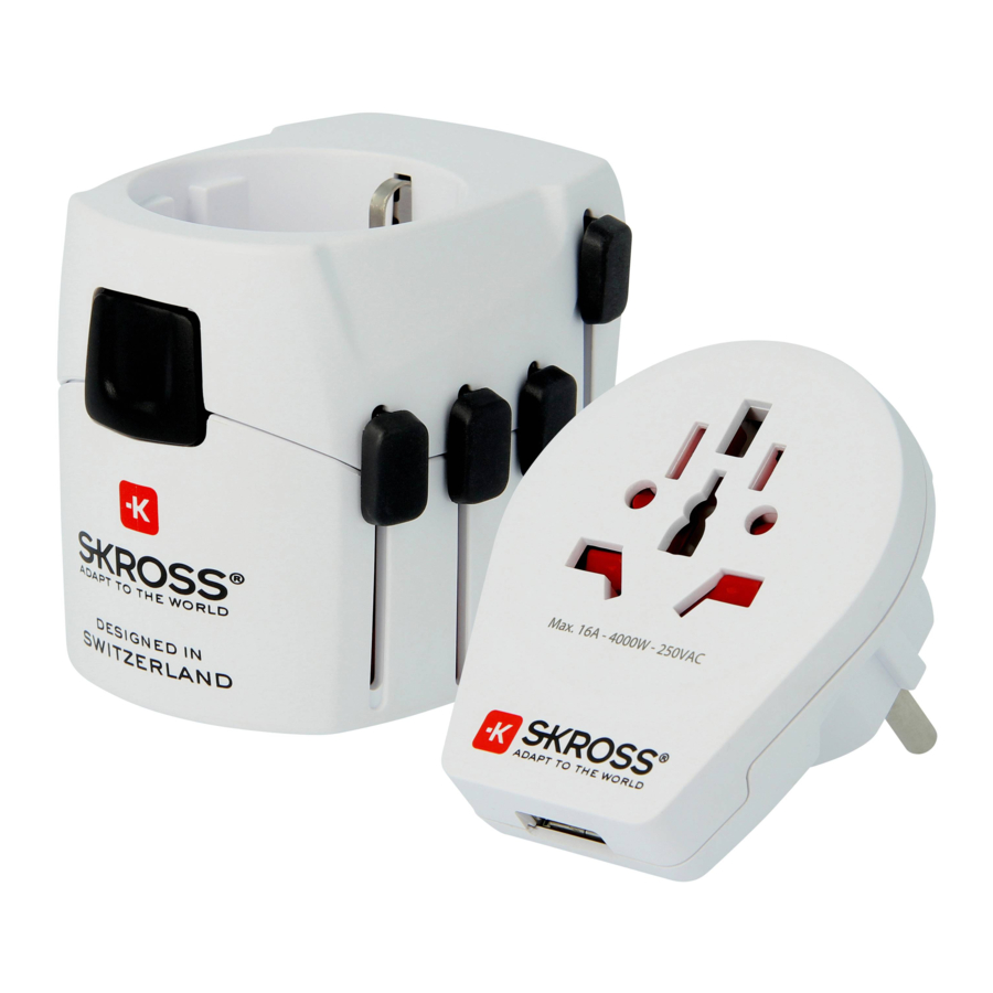 Skross PRO World & USB User Manual