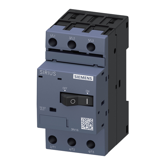 Siemens SIRIUS 3RV1611-0BD10 Operating Instructions