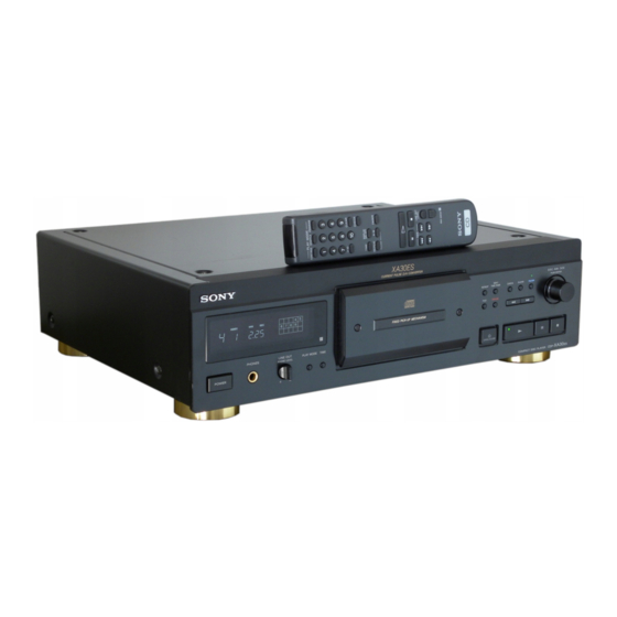 Sony CDP-XA30ES CD Player Manuals