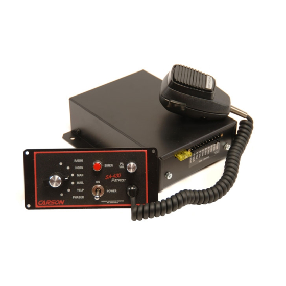 Carson SA-430-17 Installation And Operating Instructions Manual