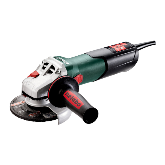 Metabo WEA 11-125 Quick Original Instructions Manual