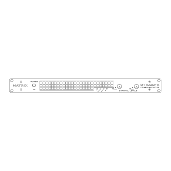 Matrix Amplification GT Series User Manual