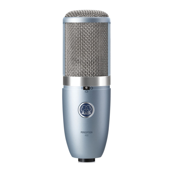 AKG PERCEPTION 420 User Instructions