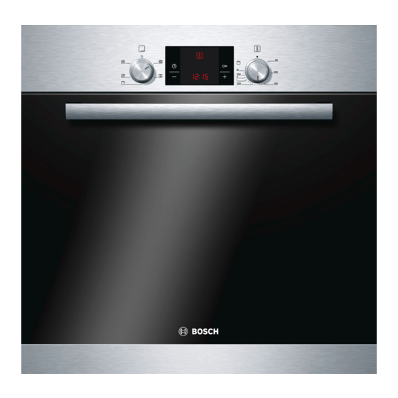 Bosch Oven Instruction Manual