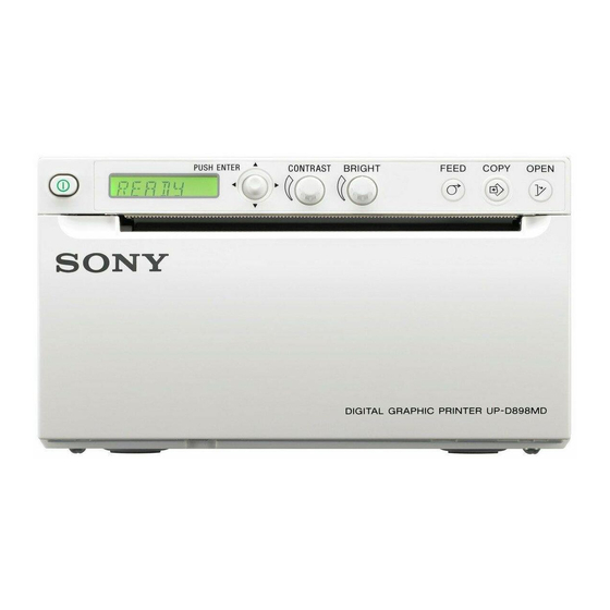 Sony UP-D898MD Instructions For Use Manual