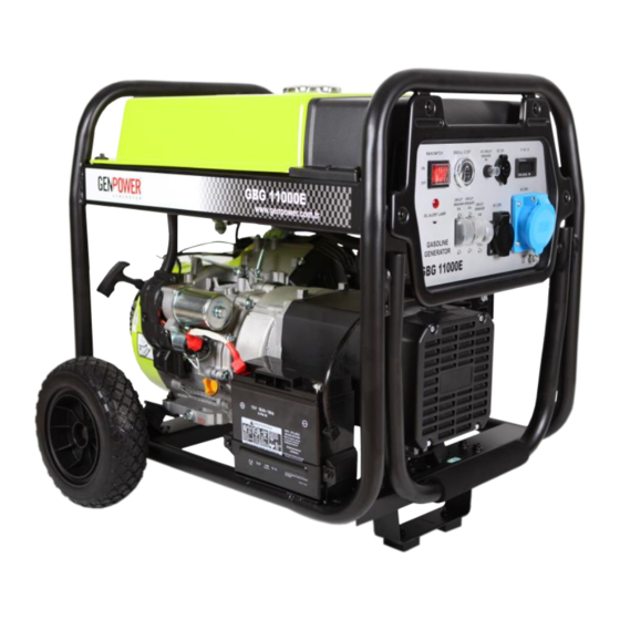 GENPOWER GBG 11000E User And Maintenance Manual