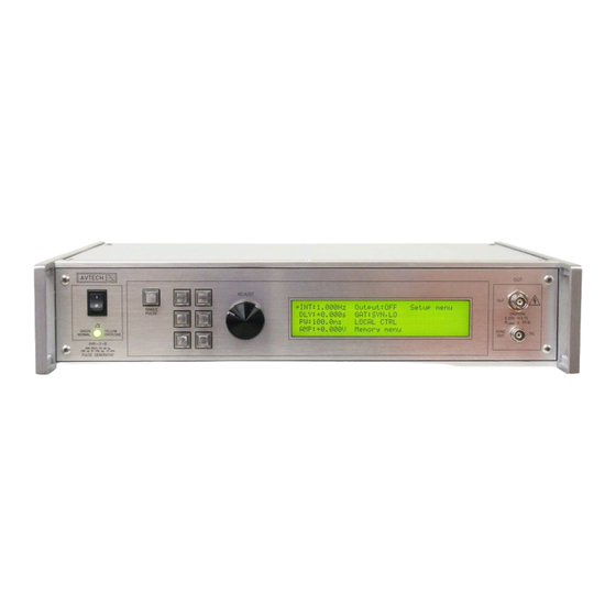 Avtech AVR-AHF-1-B series Instructions Manual