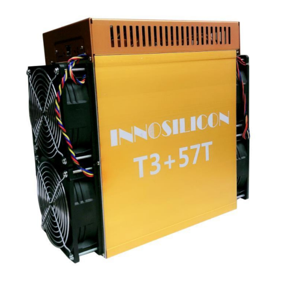 INNOSILICON T3+57T User Manual