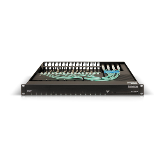 Lightware OPTJ Power tray Series Quick Start Manual