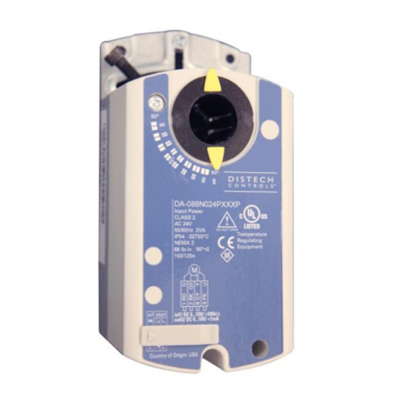 Distech Controls DA-088N Series Hardware Installation Manual