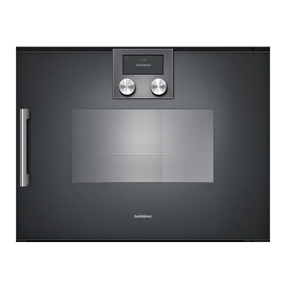 User Manuals: Gaggenau BSP2201.1 Steam Oven